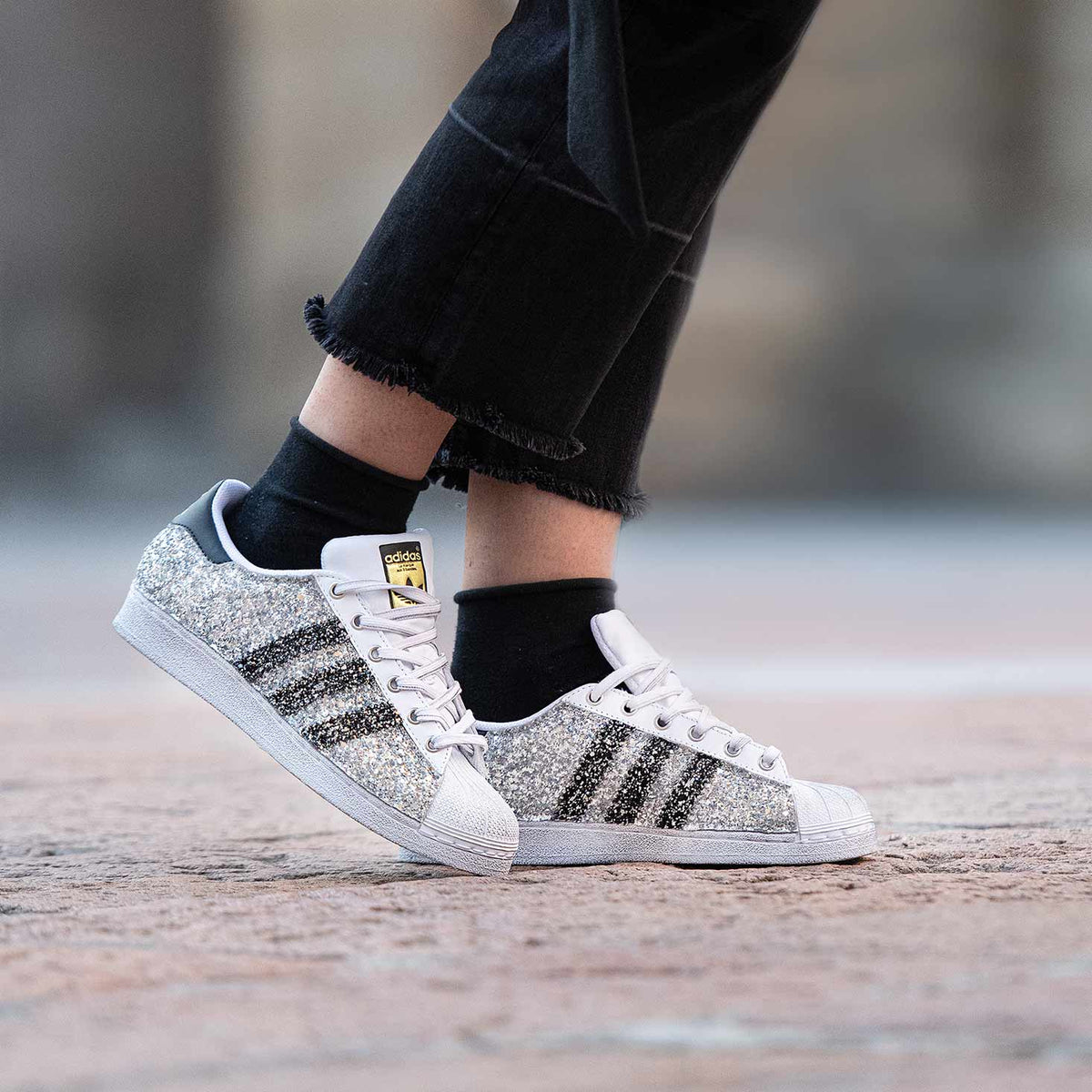 Adidas glitterate argento Clearance