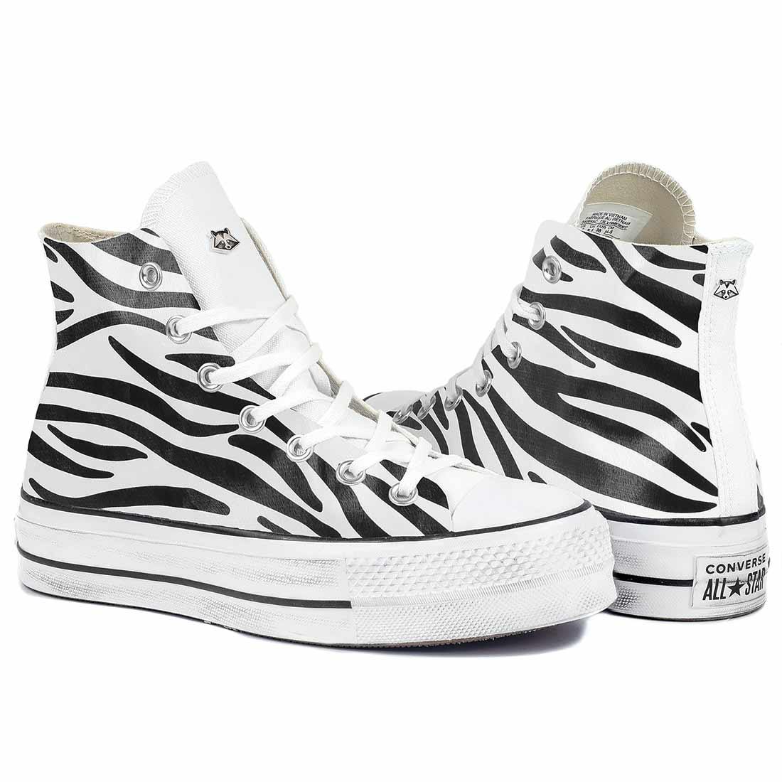 Converse All Star Alte Platform Zebrate RacoonLAB Racoon Lab