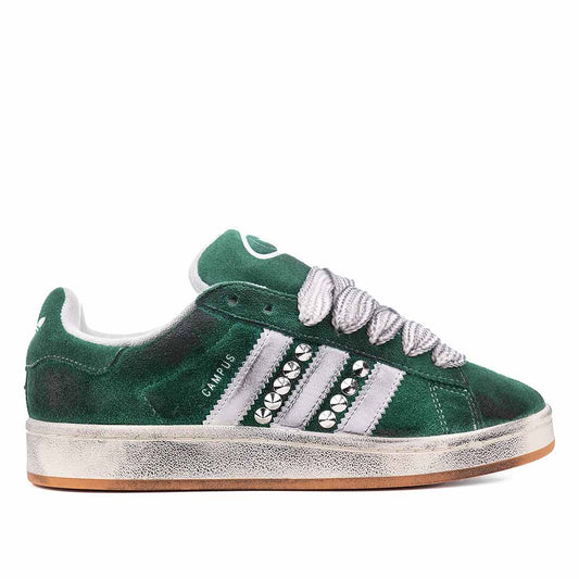 adidas campus color verde con borchie 