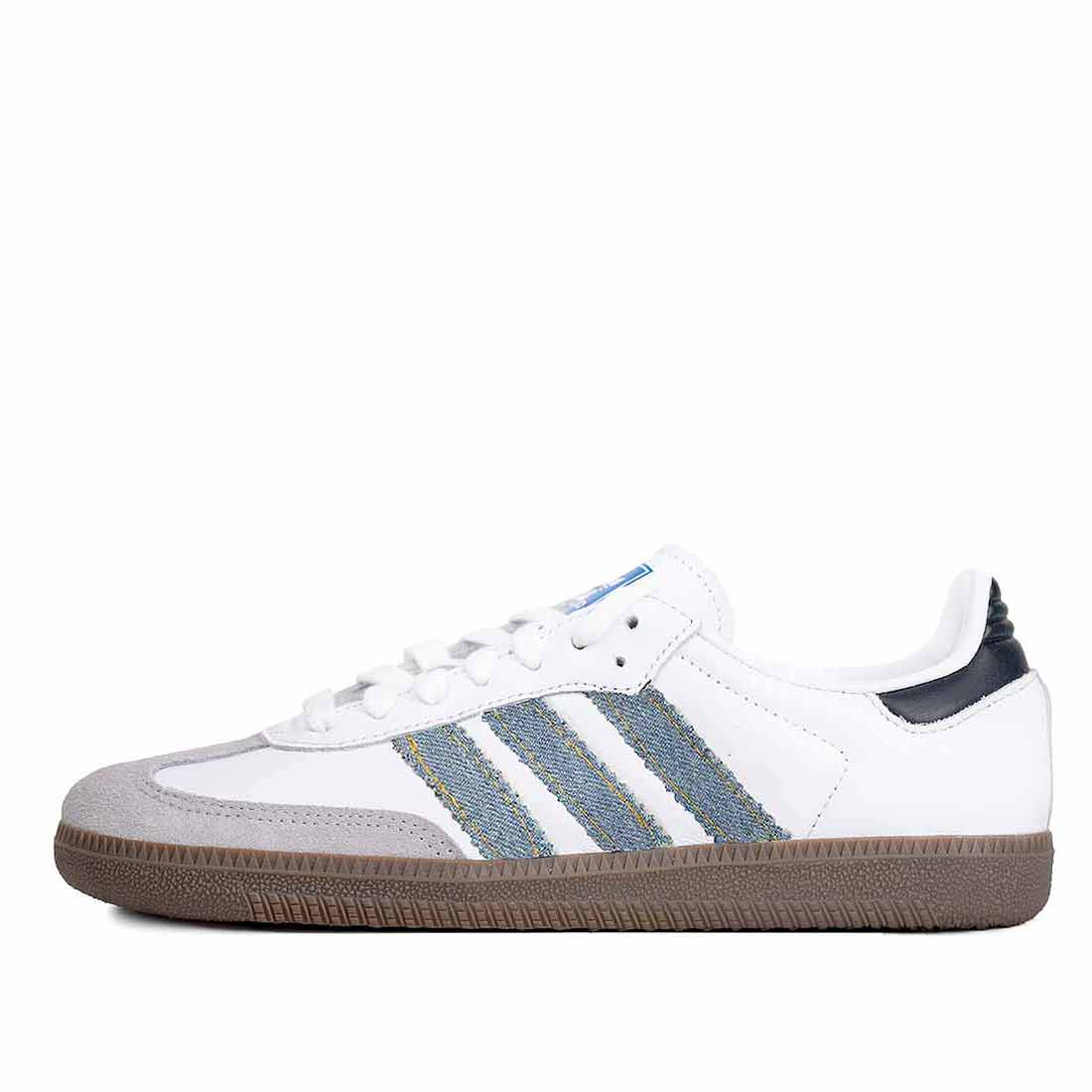 Adidas samba con bande laterali in denim jeans