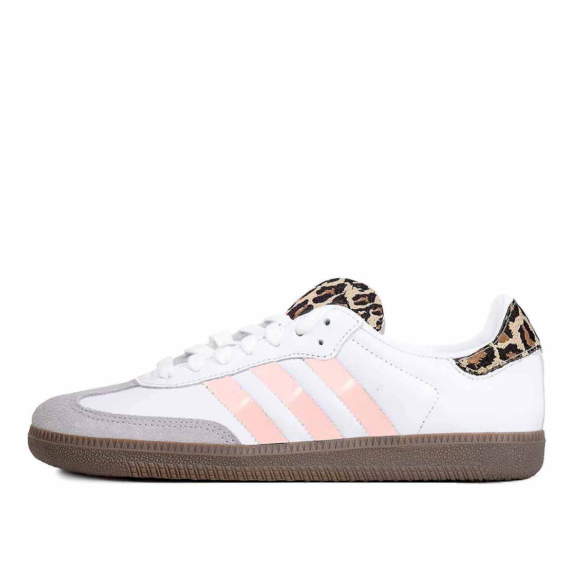 Adidas leopardate con bande rosa pastello