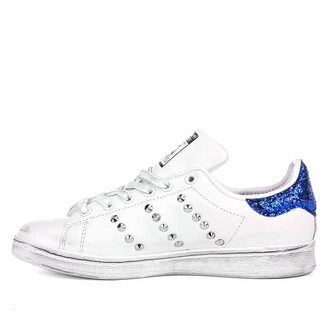 Adidas Stan Smith con Glitter Blu a Stelle - Outlet