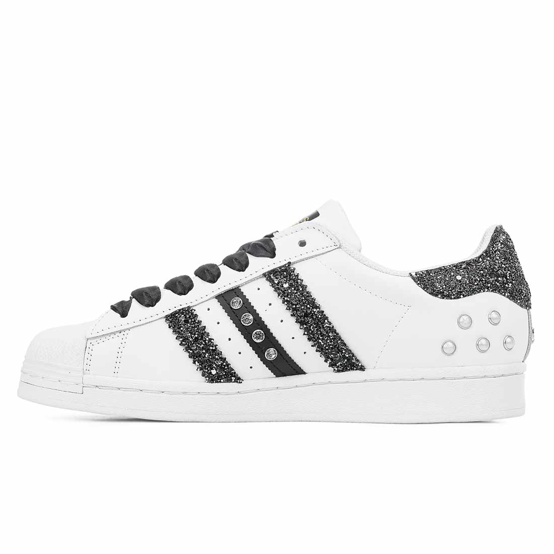Adidas Superstar Glitter Nero Perle e Strass