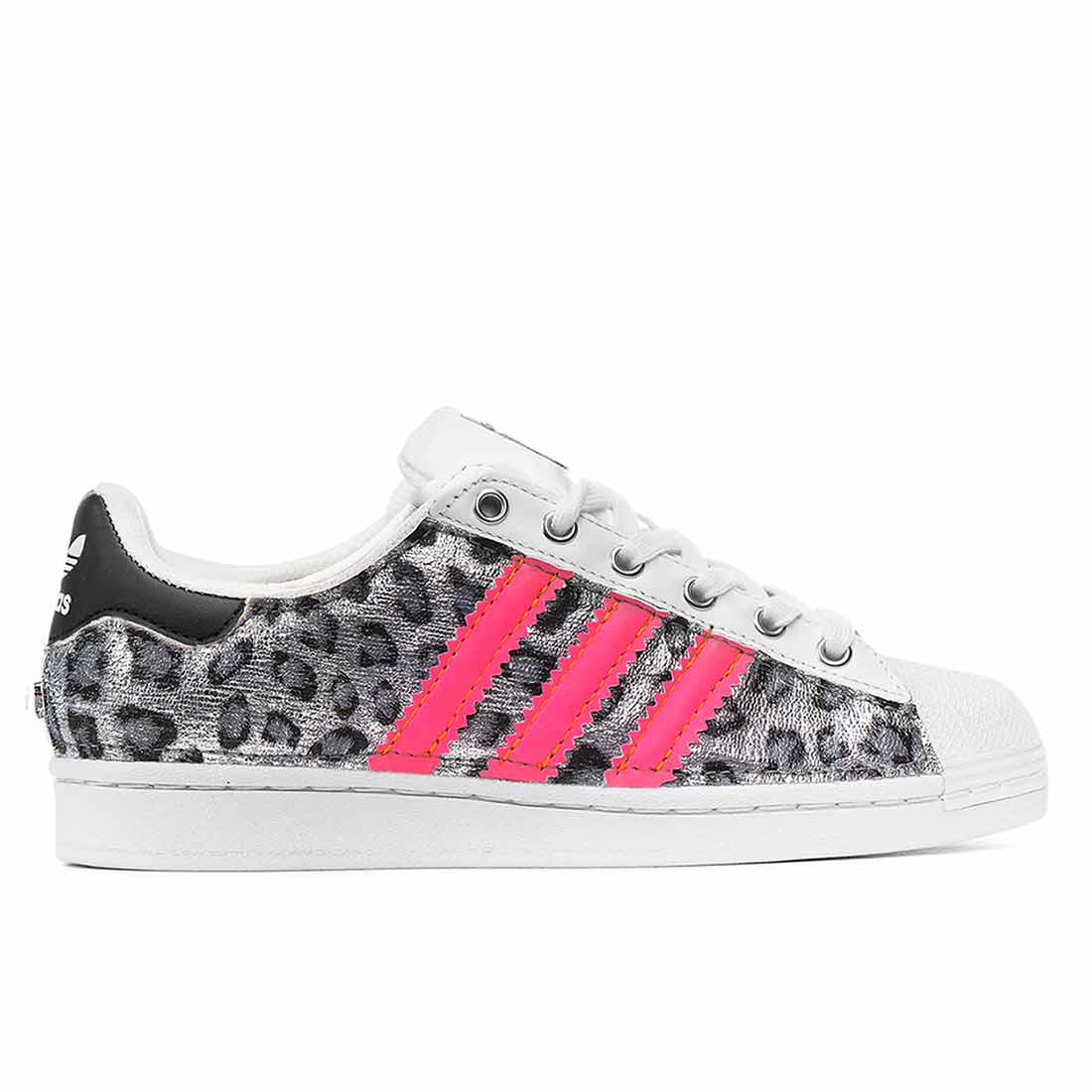 Adidas Superstar Leopardate argento bande Rosa Fluo GRATIS