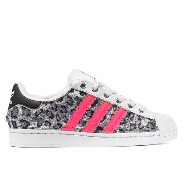 Adidas Superstar Leopardate argento bande Rosa Fluo Sped. GRATIS 24h Racoon Lab