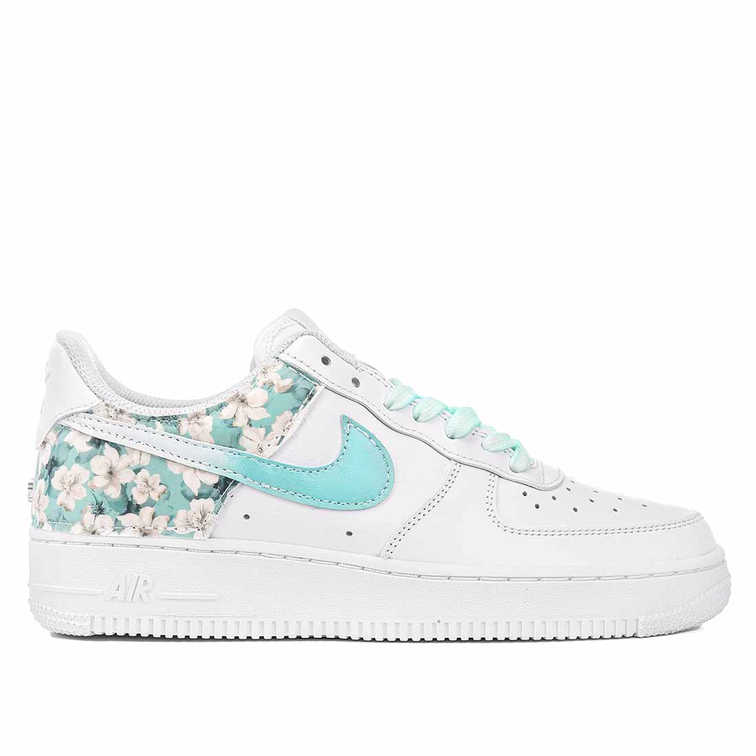 Nike air force one con stampa floreale verde acqua