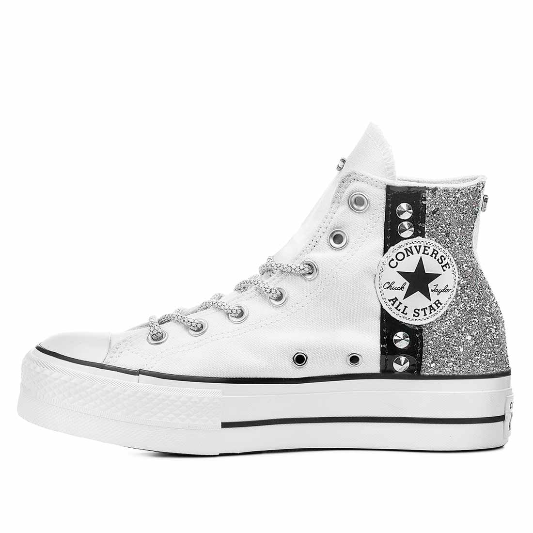 Converse All Star Platform Glitter Borchie GRATIS in 24h