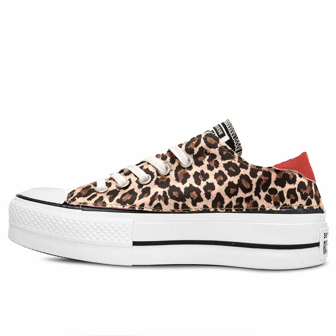 Converse All Star Basse suola platform - Leopardate - Outlet