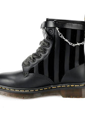 anfibi neri stile Wednesday Addams - mercoledì Addams - con velluto - croci- teschi