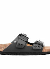 Ciabatte Birkenstock con borchie nere a punta