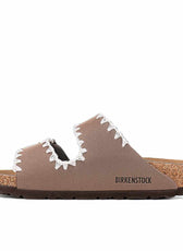 Birckenstock ricamate all uncinetto colore marrone mocha
