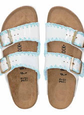 Sandali Arizona Bianchi crochet azzurro