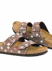 Birckenstock Arizona dipinte a mano con fiori colorati