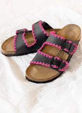 Ciabatte Birkenstock  Arizona con Ricamo fatto a mano fucsia