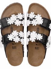 Birkenstock Arizona con fiori bianchi