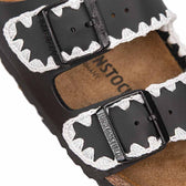 Personalizzazione Birkenstock Arizona Ricamate - Nere - Outlet
