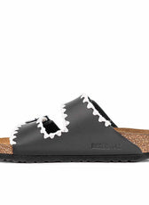 Personalizzazione Birkenstock Arizona Ricamate - Nere - Outlet