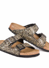 Ciabatte da mare birkenstock arizona con glitter oro