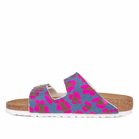 Personalizzazione Birkenstock Arizona Leopardate Denim