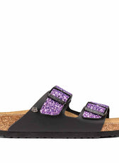 Birkenstock arizona nere con glitter lilla