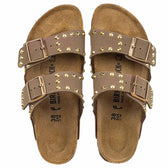 Personalizzazione Birkenstock Arizona con Borchie Oro - Marrone Mocca - Outlet