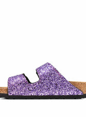 Ciabatte birkenstock con brillantini lilla 