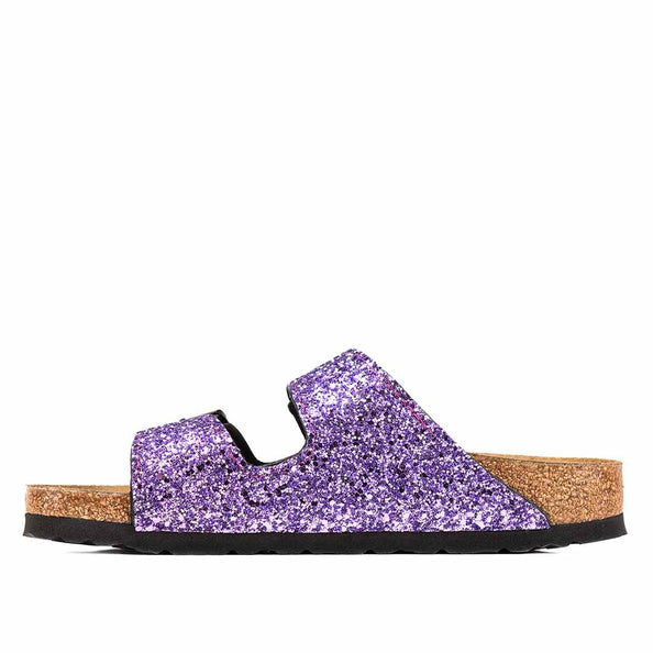 Ciabatte birkenstock con brillantini lilla 