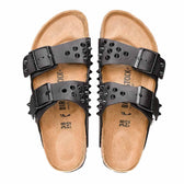 Personalizzazione Birkenstock Arizona Nere con Borchie Nere - Outlet