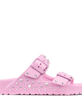 Birkenstock ciabatte per piscina rosa con strass