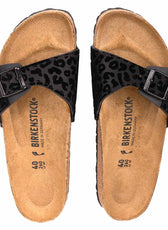 Birkenstock madrid nere con tessuto leopardato 
