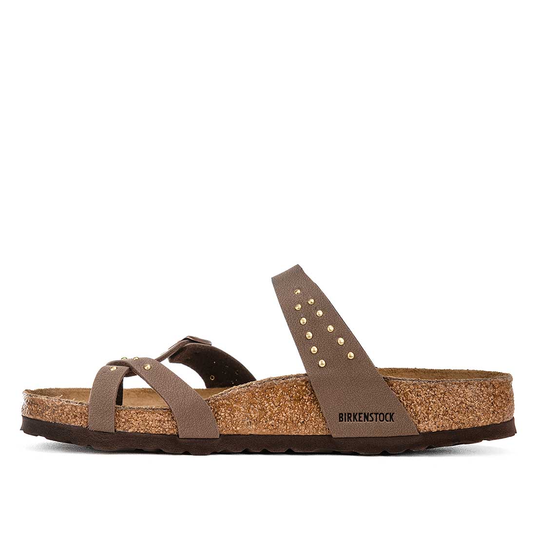 Birkenstock mayari marroni mocca con micro borchiette oro