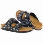 Personalizzazione Ciabatte Birkenstock Arizona Dipinte a mano - Nere - Outlet