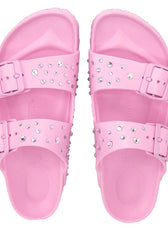 Birkenstock per piscina rosa con swarovski