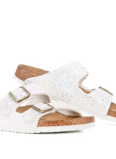 Ciabatte birkenstock bianche con glitter bianchi