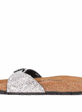 Ciabatta da mare birkenstock con glitter argento