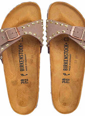 Personalizzazione Birkenstock Madrid Marrone con Borchie Oro - Outlet
