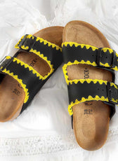 Sandali Birkenstock Arizona Crochet giallo