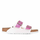 Personalizzazione Birkenstock Arizona Bianche - Glitter Fucsia - Outlet