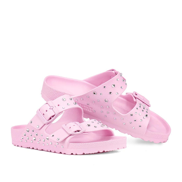 Ciabatte birkenstock arizona eva rosa con strass luccicanti 