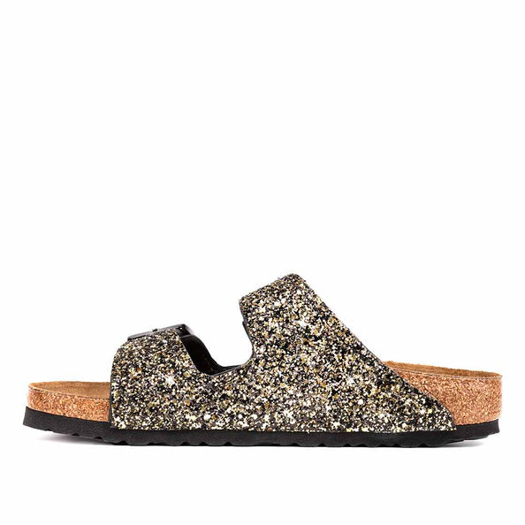 Ciabatte birkenstock con glitter oro