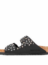 Ciabatte Birkenstock Arizona nere con perle borchie e diamanti