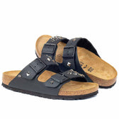 Personalizzazione Ciabatte Birkenstock Arizona con Borchie a piramide - Nere - Outlet