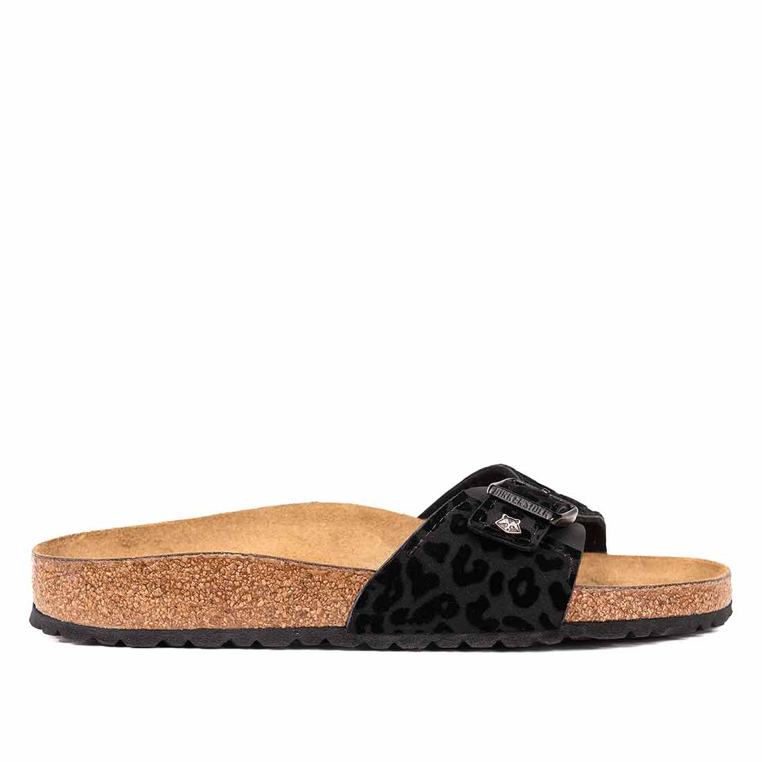 Ciabatte birkenstock madrid leopardate nero