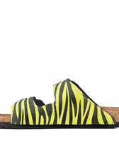 Ciabatte Birkenstock Giallo Fluo con trama zebrata