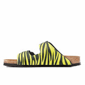 Ciabatte Birkenstock Giallo Fluo con trama zebrata
