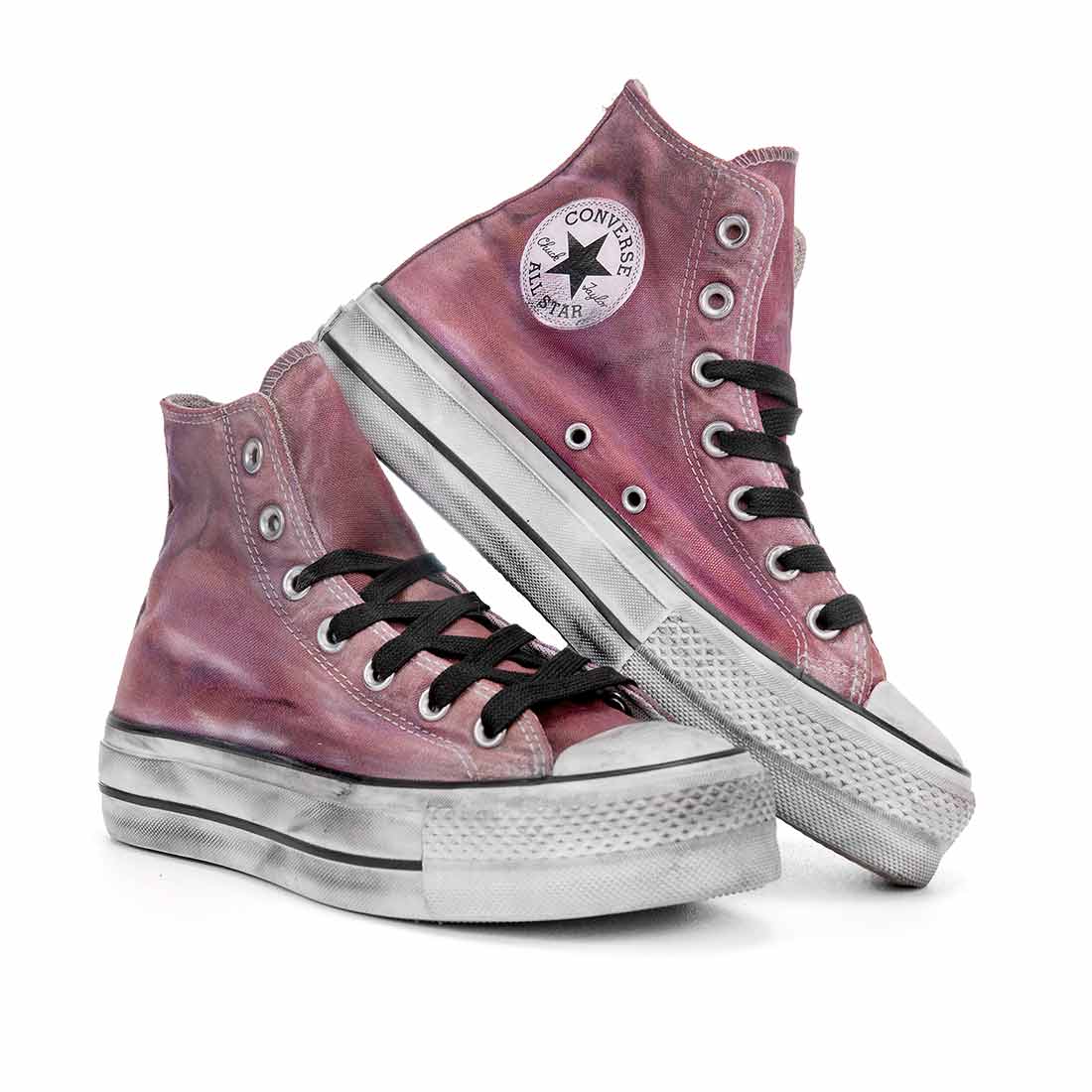 Converse all star alte bordeaux effetto vintage