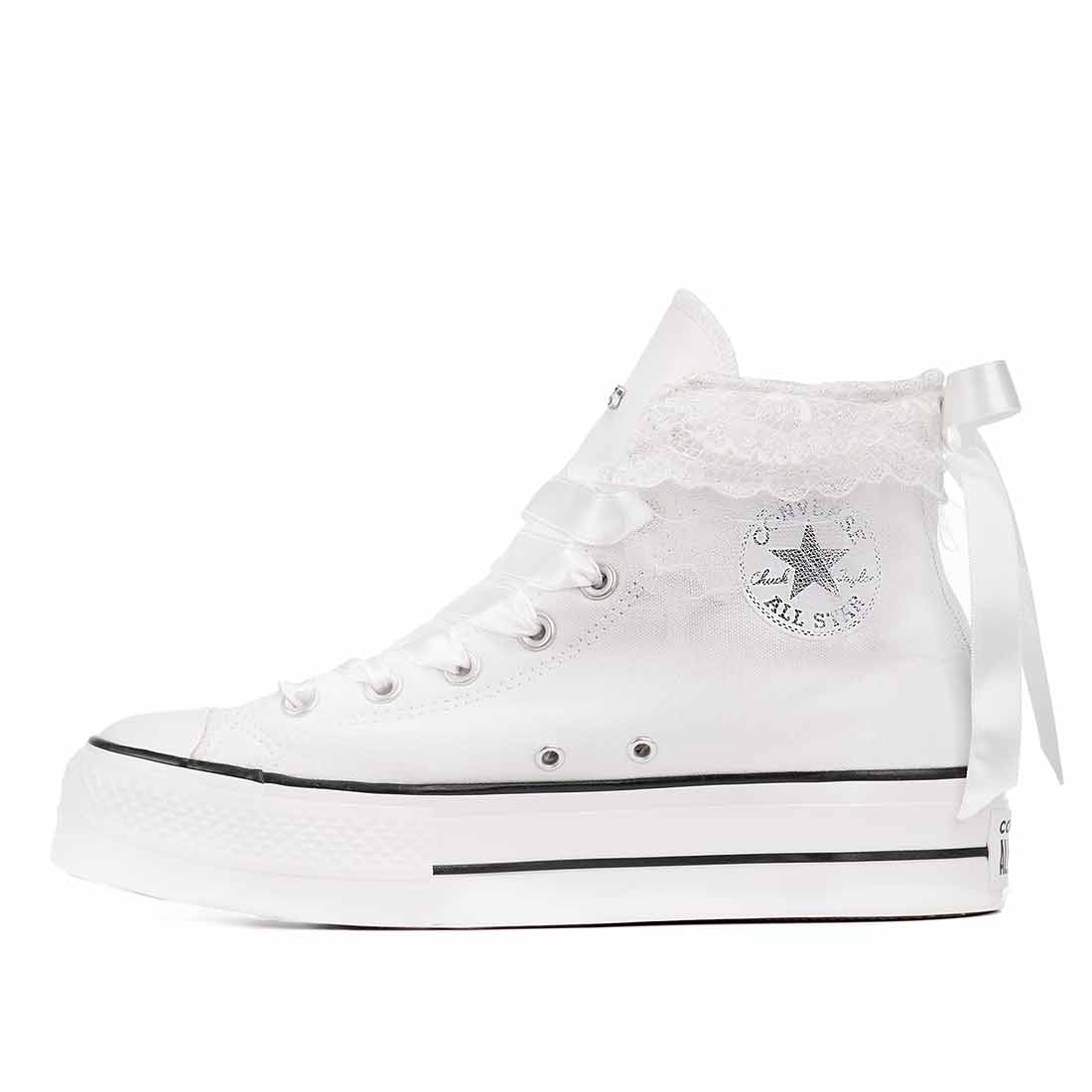All Star Converse Bianche - Pizzo - Sposa - Outlet