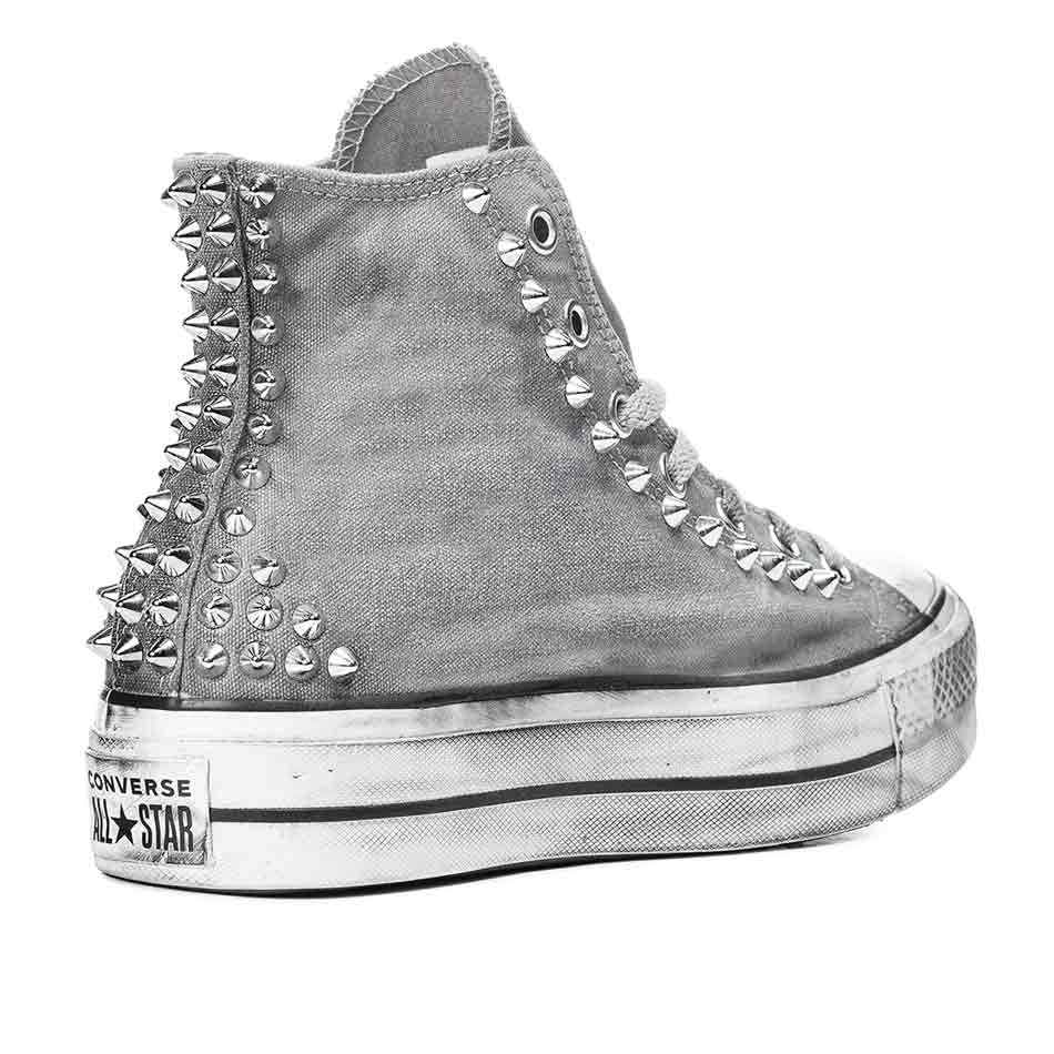 Converse All Star Alte Platform Grigio Vintage h24 GRATIS