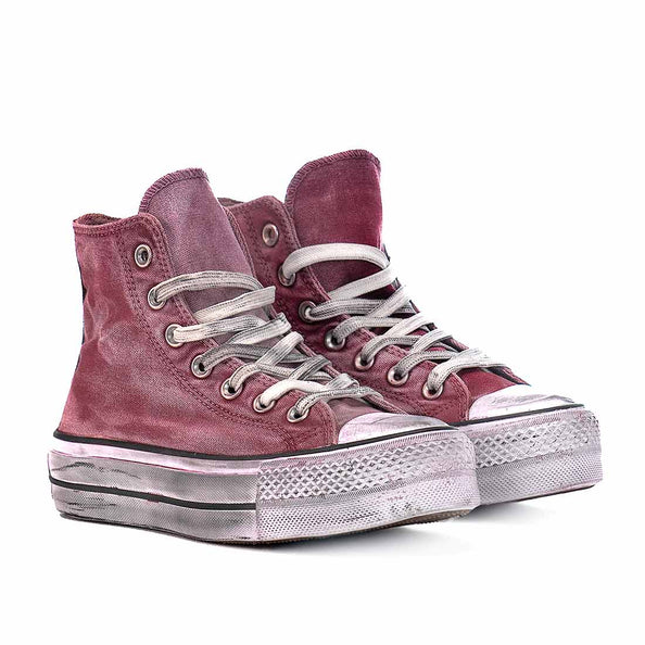 Converse all star alte bordeaux effetto vintage