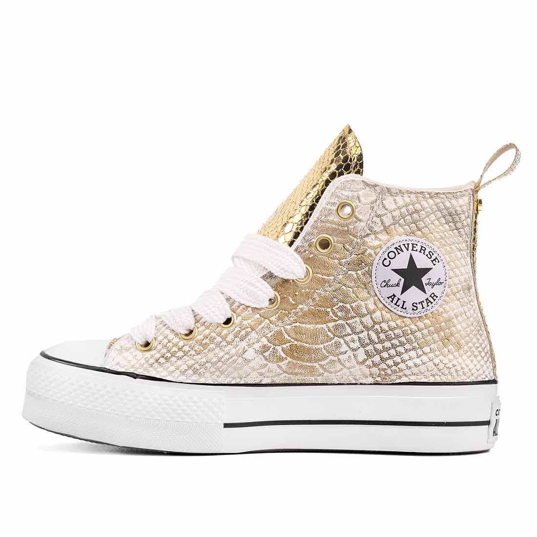Converse All Star Platform - Pitone Oro - Outlet